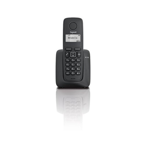 TELEFONO INALAMBRICO DECT DIGITAL GIGASET A116 NEGRO