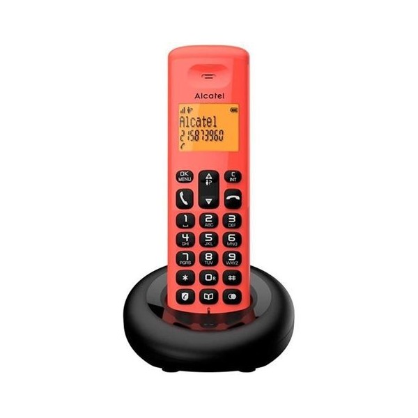 TELEFONO INALAMBRICO E160 ROJO ALCATEL