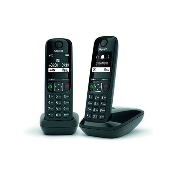 TELEFONO INALAMBRICO GIGASET AS690 DUO NEGRO