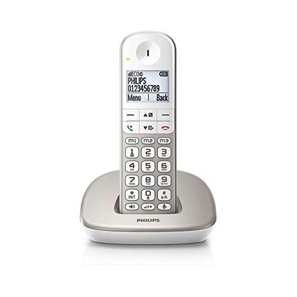 TELEFONO INALAMBRICO PHILIPS XL4901S PLATA Y BLANCO