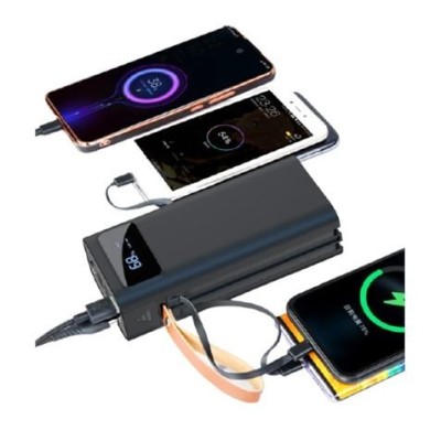 POWERBANK PR142 30000MAH | 4 ENTRADAS Y 5 SALIDAS | DISPLAY Y CABLES XO