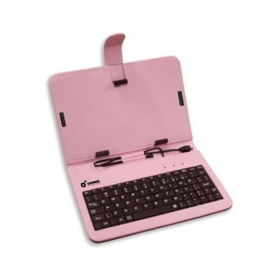 FUNDA KEYCOVER PARA TABLETS 7 CON TECLADO ROSA CROMAD