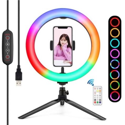 KIT YOUTUBER BGD007 BASE + SOPORTE SMARTPHONE + LUZ 10 26CM RGB XO