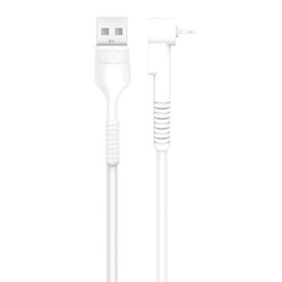 CABLE NB100 ANTI ROTURA ACODADO MICRO USB A USB BLANCO 1 METRO XO