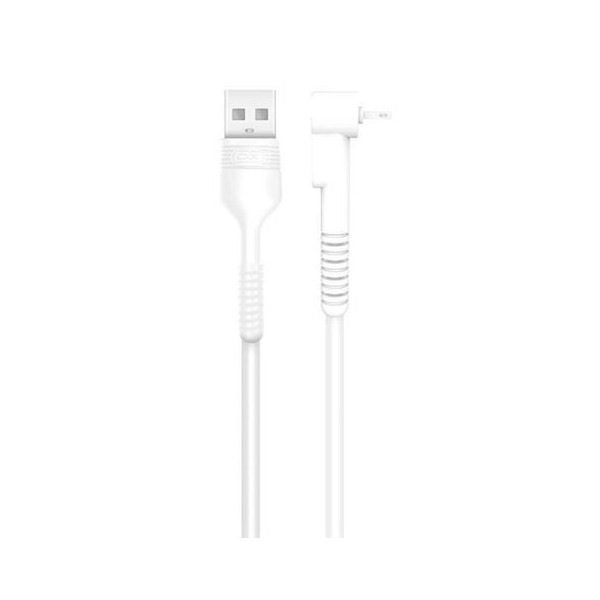 CABLE NB100 ANTI ROTURA ACODADO MICRO USB A USB BLANCO 1 METRO XO