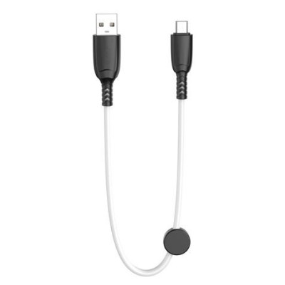 CABLE NB247 CARGA RAPIDA USB - MICRO USB | 6A | 25CM CON CLIP | BLANCO XO