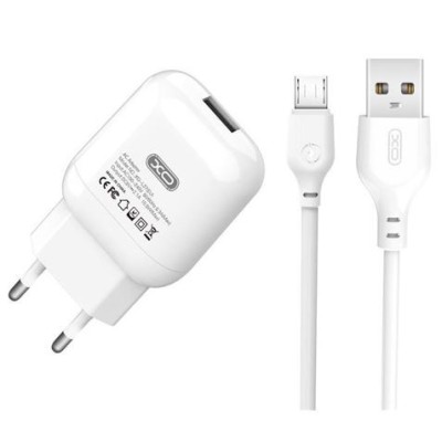 PACK CARGADOR CORRIENTE L37 2.1A + CABLE MICRO USB XO