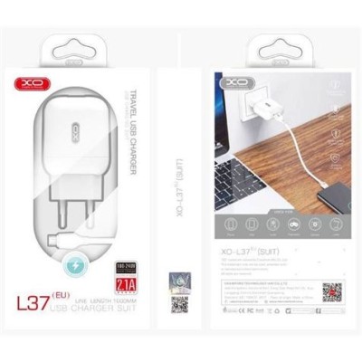 PACK CARGADOR CORRIENTE L37 2.1A + CABLE MICRO USB XO