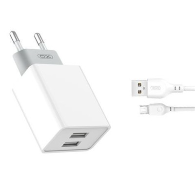 PACK CARGADOR CORRIENTE L65 2.4A + CABLE MICRO USB XO