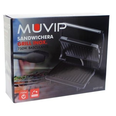 SANDWICHERA INOX GRILL 750W MUVIP