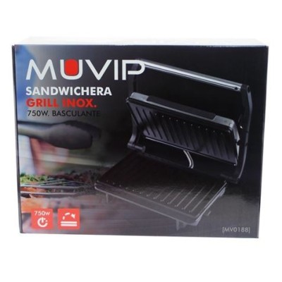 SANDWICHERA INOX GRILL 750W MUVIP