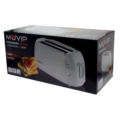 TOSTADORA DE PAN 1300W 4 REBANADAS MUVIP