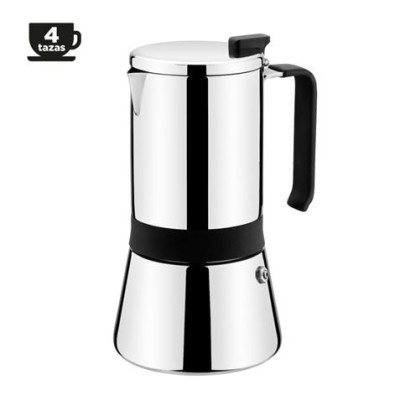 CAFETERA 4 TAZAS INDUCCION ACERO INOX AROMA MONIX