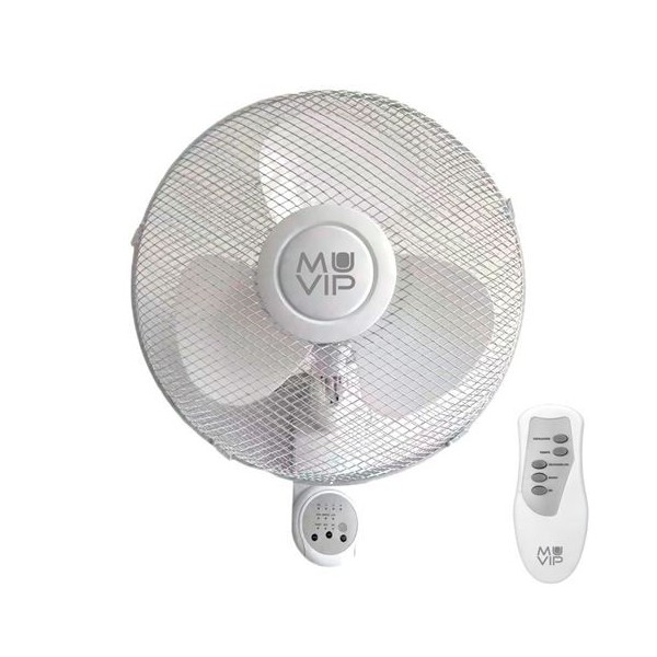 VENTILADOR DE PARED 45W 3 VELOCIDADES CON MANDO A DISTANCIA MUVIP