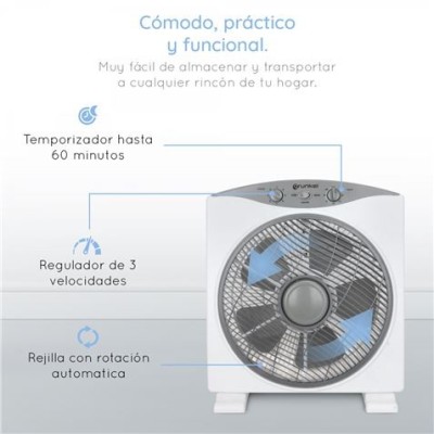 VENTILADOR SOBREMESA 30CM 50W 3 VELOCIDADES GRUNKEL