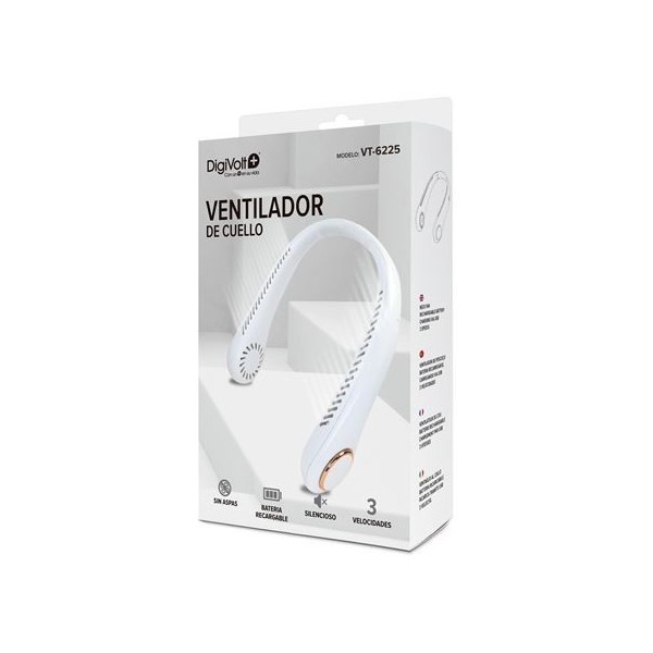 VENTILADOR DE CUELLO RECARGABLE BLANCO DIGIVOLT