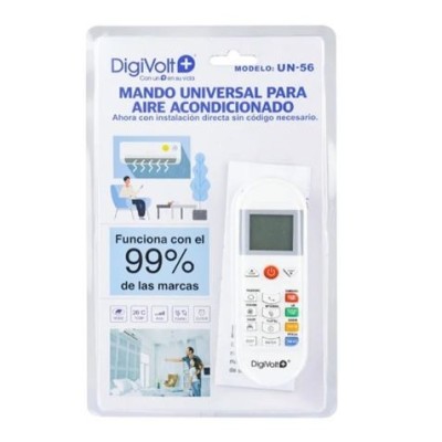 MANDO UNIVERSAL PARA AIRE ACONDICIONADO UN56 DIGIVOLT