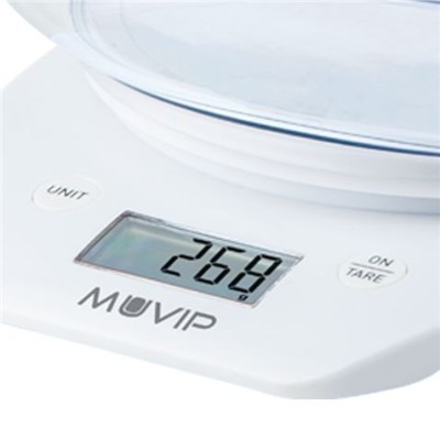 BASCULA DE COCINA DIGITAL CON BOL GRADUACION 0.1G MUVIP