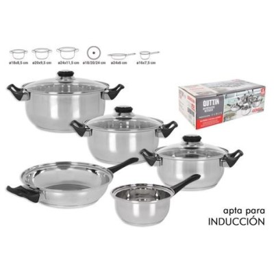 BATERIA DE COCINA 8 PIEZAS INDUCCION GENOVA QUTTIN