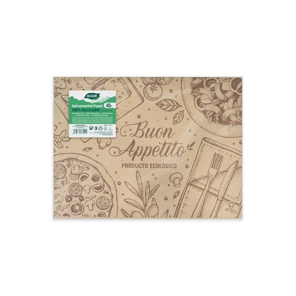 PACK 40 SALVAMANTELES BUON APPETITO 30X40 ALGON