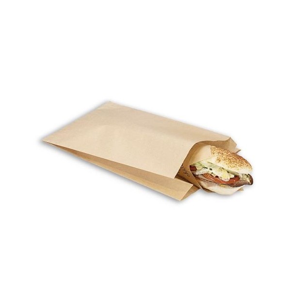 PACK 30 BOLSAS KRAFT BIODEGRADABLE BOCADILLO 12X27CM ALGON