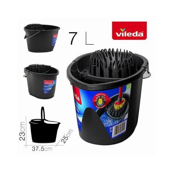 CUBO OVALADO 7 LITROS CON ESCURRIDOR WRING & GO VILEDA