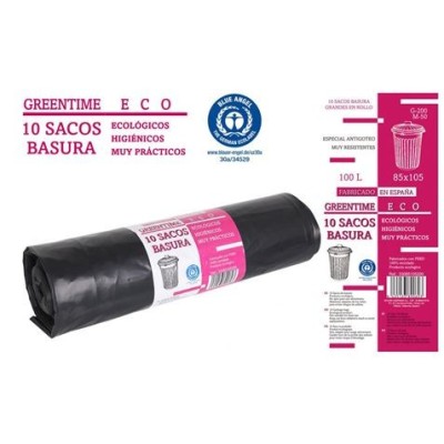 PACK 10 SACOS BASURA 100L 85X105