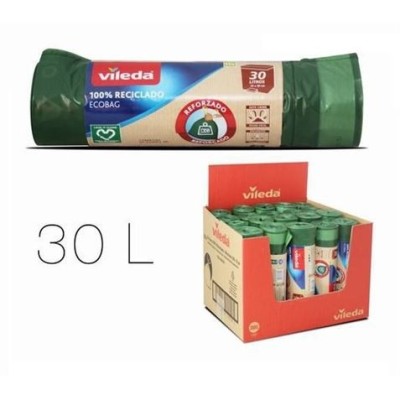 PACK 15 BOLSAS BASURA REFORZADA 30 LITROS ECOBAG VILEDA