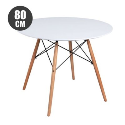 MESA REDONDA DESIGN D500 80CM BLANCA MUVIP