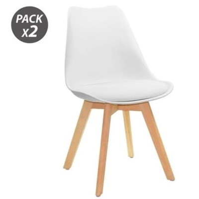 PACK 2 SILLAS DESIGN D200 BLANCAS MUVIP