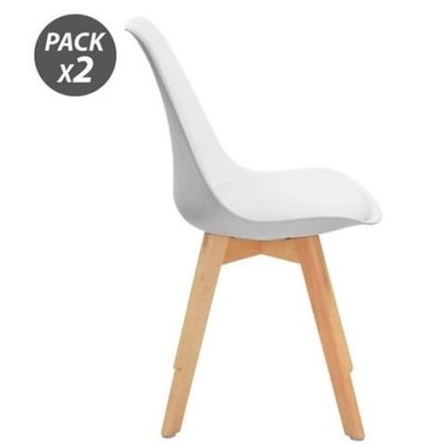 PACK 2 SILLAS DESIGN D200 BLANCAS MUVIP