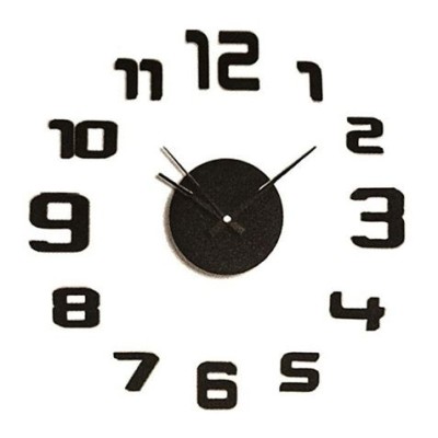 RELOJ ADHESIVO NEGRO 35CM CAISON