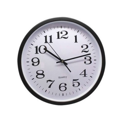 RELOJ OFICINA 35CM ALUMINIO NEGRO BISMARK