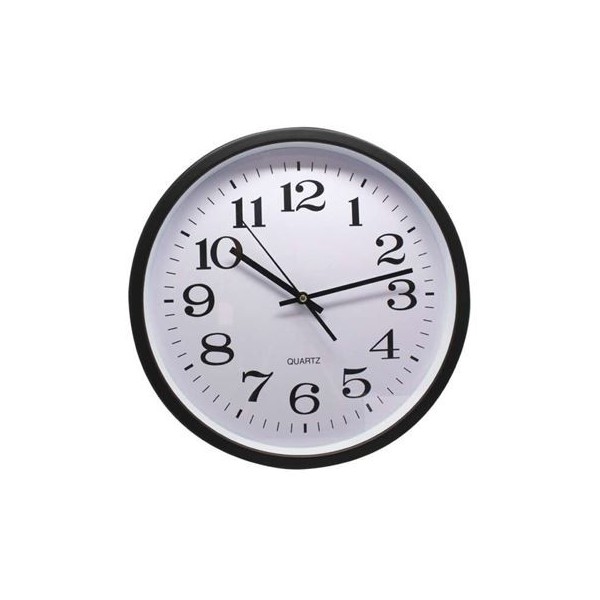 RELOJ OFICINA 35CM ALUMINIO NEGRO BISMARK