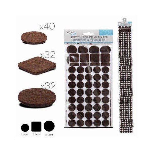 PACK 104 PROTECTORES PARA LAS PATAS DE MUEBLES URBAN LIVING