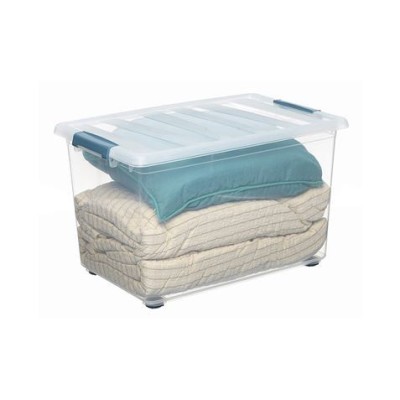 CAJA KATLA TRANSPARENTE 57L CON RUEDAS Y ASAS ERGONOMICAS 59X39X36.5CM