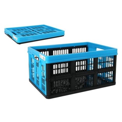 CAJA PLEGABLE 45 LITROS AZUL Y NEGRA