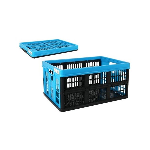 CAJA PLEGABLE 45 LITROS AZUL Y NEGRA