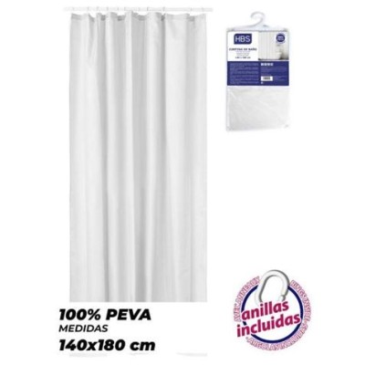 CORTINA DE BAÑO 140X180 BLANCA HBS