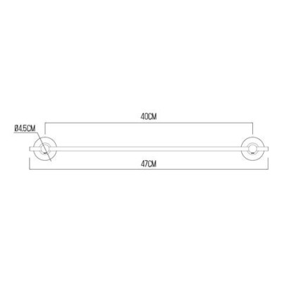 TOALLERO DE BARRA CROMADO 47CM EDM