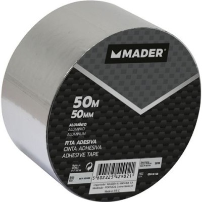 CINTA DE ALUMINIO ADHESIVA 50M X 50MM MADER