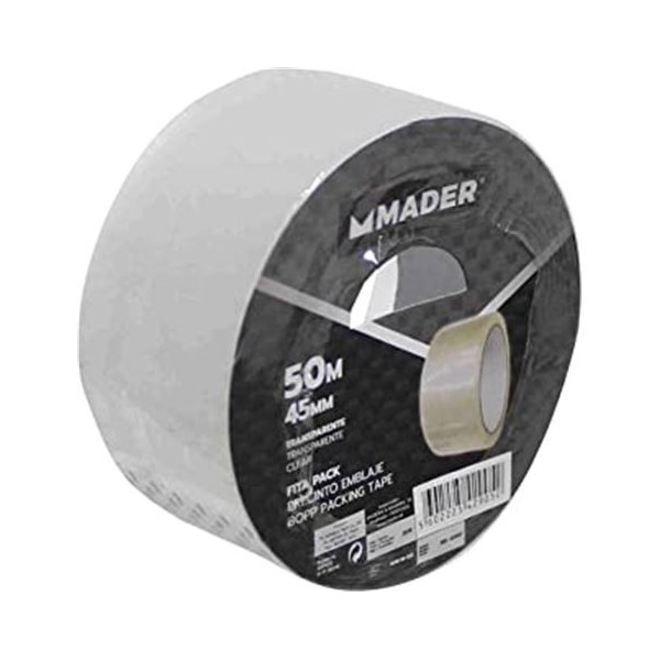 CINTA DE EMBALAJE TRANSPARENTE 50M X 45MM MADER