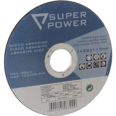 DISCO ABRASIVO INOX CORTE 115 MM SUPER POWER