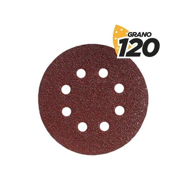 PACK 10 LIJAS CIRCULARES 125MM GRANO 120 PARA BL0136 BLIM