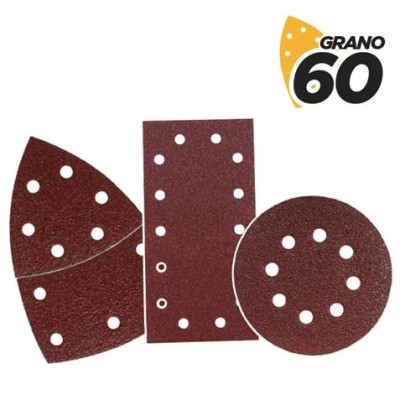 SET DE 9 LIJAS GRANO 60 PARA LIJADORA MODELO BL0151