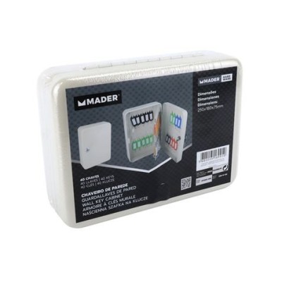 CAJA SEGURIDAD GUARDALLAVES DE PARED PARA 40 LLAVES MADER