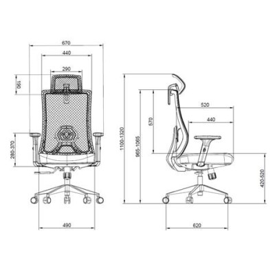 REACONDICIONADA SILLA OFICINA GAMA SENIOR SE7000 CROMAD