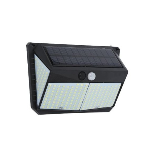 REACONDICIONADO APLIQUE LED SOLAR 250LM ILUMINACIÓN 3 CARAS NEGRO ELBAT