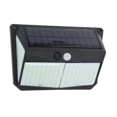 REACONDICIONADO APLIQUE LED SOLAR 250LM ILUMINACIÓN 3 CARAS NEGRO ELBAT