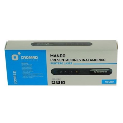 MANDO PRESENTACIONES INALAMBRICO PUNTERO LASER NEGRO CROMAD